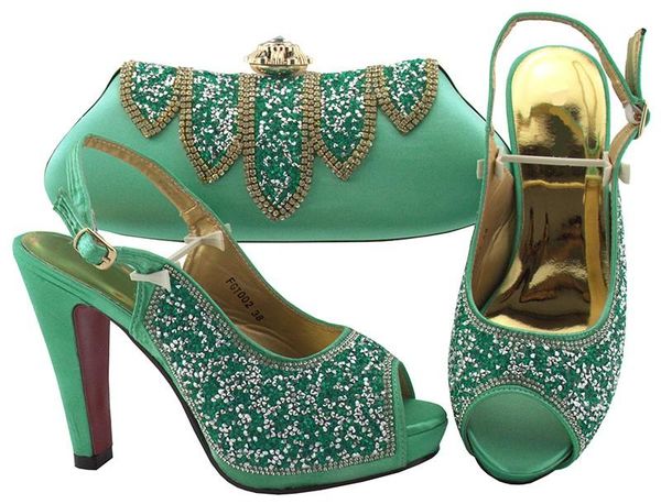wonderful water green women pumps match handbag set with rhinestone african shoes and bag for dress fgt002,heel 12cm, Black
wonderful water green women pumps match handbag set with rhinestone african shoes and bag for dress fgt002,heel 12cm, Black