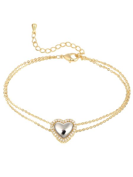 link chain sweet simple women's fashion adjustable bracelet heart design duble jewelry accessory all matchlink, Black
link chain sweet simple women's fashion adjustable bracelet heart design duble jewelry accessory all matchlink, Black