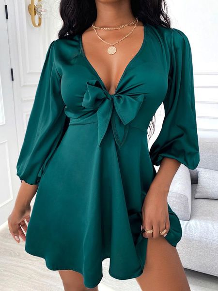 casual dresses 2021 summer fashion women green v neck low cut three quarter length puff sleeve plunge tie front a line mini dress holiday we, Black;gray
casual dresses 2021 summer fashion women green v neck low cut three quarter length puff sleeve plunge tie front a line mini dress holiday we, Black;gray