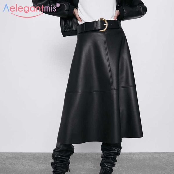 aelegantmis korean casual ol sashes faux leather skirt women a line high waist pu with belt female retro office lady 210607, Black
aelegantmis korean casual ol sashes faux leather skirt women a line high waist pu with belt female retro office lady 210607, Black