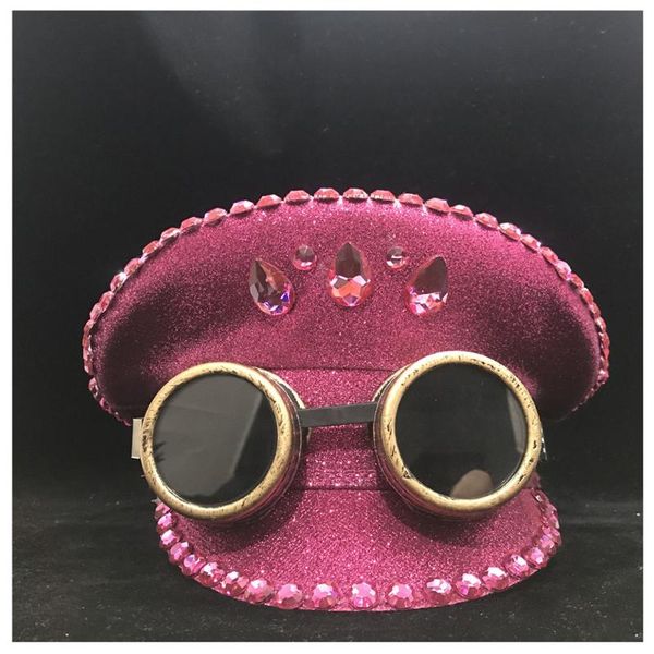 berets women steampunk pink hat with gear glasses performance military guard fascinator 3 size, Blue;gray
berets women steampunk pink hat with gear glasses performance military guard fascinator 3 size, Blue;gray
