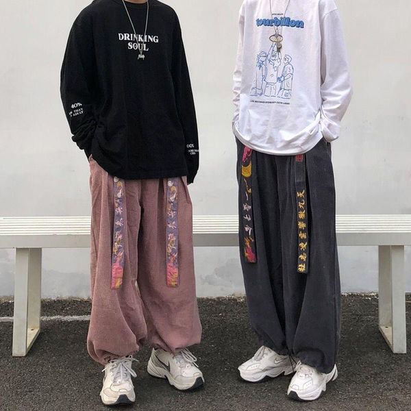 men's pants houzhou corduroy baggy wide leg for men joggers summer retro chinese style streetwear hip hop harajuku embroidery, Black
men's pants houzhou corduroy baggy wide leg for men joggers summer retro chinese style streetwear hip hop harajuku embroidery, Black
