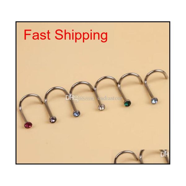 10pcs mix colors rhinestone nose studs screw ring bone bar body j jllqrc bdegarden, Silver 
10pcs mix colors rhinestone nose studs screw ring bone bar body j jllqrc bdegarden, Silver