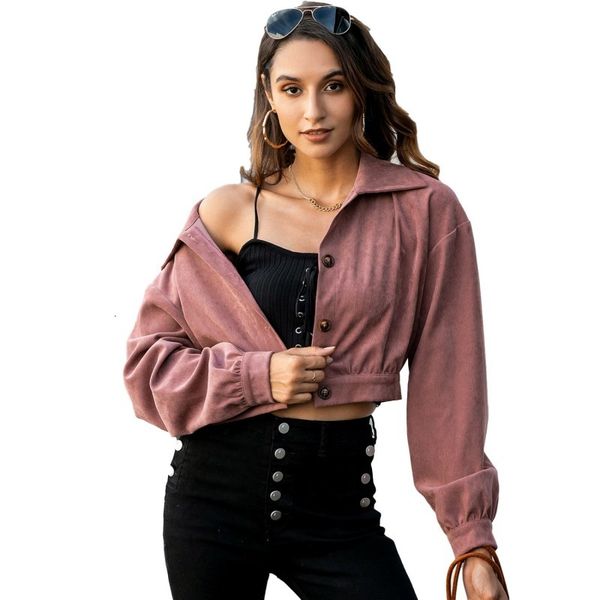 casual turn down collar female jackets 2021 autumn streetwear new crop outwear full sleeve jacket with woman's coat m7da, Black
casual turn down collar female jackets 2021 autumn streetwear new crop outwear full sleeve jacket with woman's coat m7da, Black