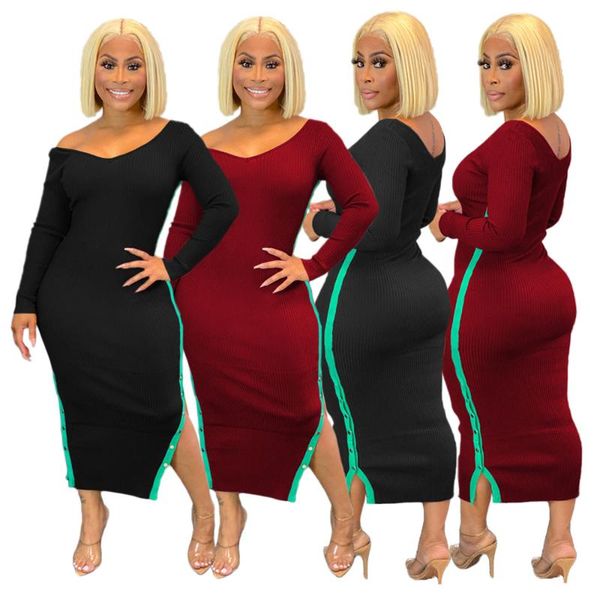 casual dresses 2021 fashion autumn winter european and american women's split button dress large, Black;gray
casual dresses 2021 fashion autumn winter european and american women's split button dress large, Black;gray