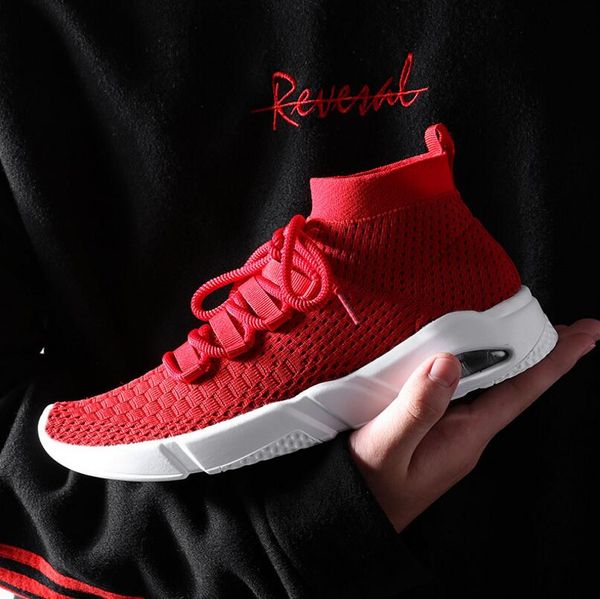 new men knit breathable zapatillas hombre casual shoes men fashion sock shoes mesh high sneakers red black big size yuj90, Black;white
new men knit breathable zapatillas hombre casual shoes men fashion sock shoes mesh high sneakers red black big size yuj90, Black;white