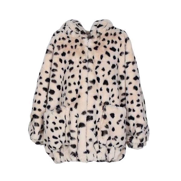winter stay warm oversize hooded large size leopard faux fur coat new casual long sleeve women fur jacket outwear, Black
winter stay warm oversize hooded large size leopard faux fur coat new casual long sleeve women fur jacket outwear, Black