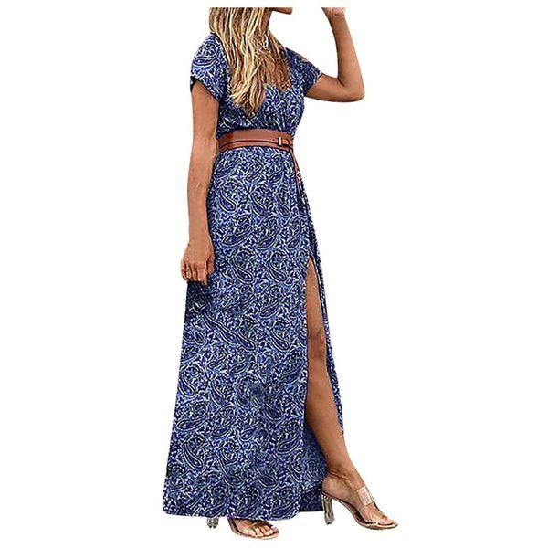 casual dresses women hem split fork maxi long dress summer temperament belt short sleeve ladies feminino v-neck a-line vestidos, Black;gray
casual dresses women hem split fork maxi long dress summer temperament belt short sleeve ladies feminino v-neck a-line vestidos, Black;gray
