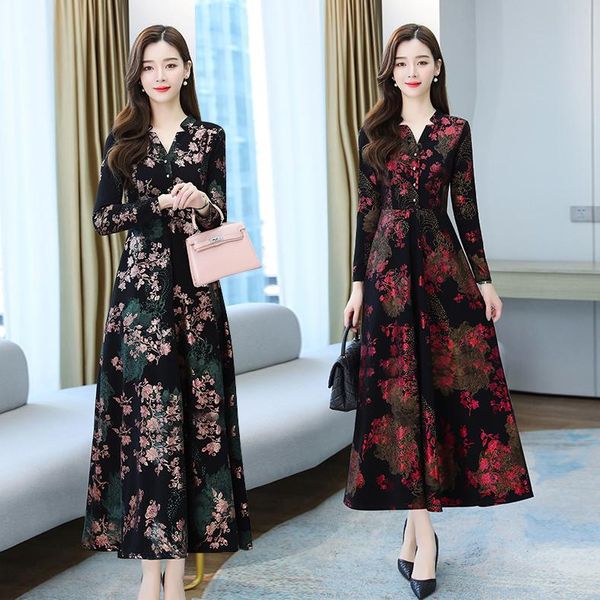 casual dresses autumn winter women's v neck flower print dress long sleeve short female boho leisure a line party vestidos 2021, Black;gray
casual dresses autumn winter women's v neck flower print dress long sleeve short female boho leisure a line party vestidos 2021, Black;gray