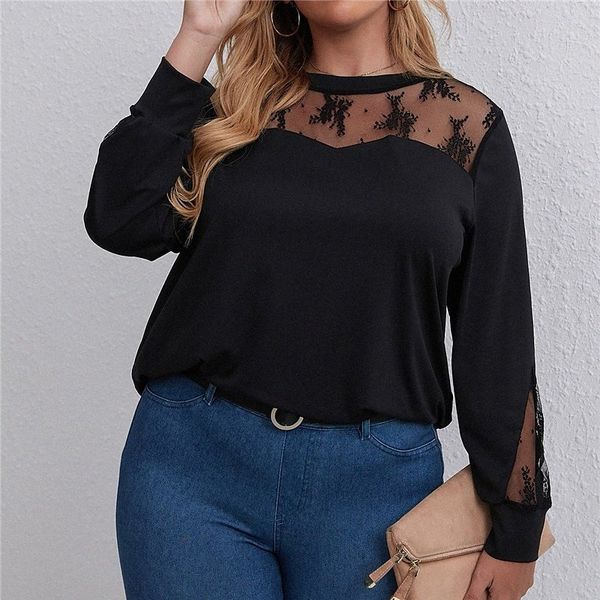 women's plus size blouse shirt plain lace long sleeve crewneck basic daily work polyester spring summer black pink g1le#
women's plus size blouse shirt plain lace long sleeve crewneck basic daily work polyester spring summer black pink g1le#