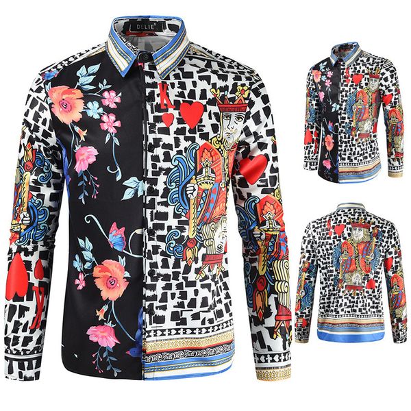 2021 spring new sell men vintage shirt fashion poker red heart k print long sleeve shirts mens hawaiian casual koszula 87qc, White;black
2021 spring new sell men vintage shirt fashion poker red heart k print long sleeve shirts mens hawaiian casual koszula 87qc, White;black