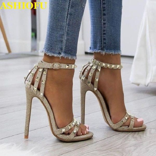 dress shoes ashiofu handmade ladies high heel sandals rivets spikes ankle strap party summer club evening fashion, Black
dress shoes ashiofu handmade ladies high heel sandals rivets spikes ankle strap party summer club evening fashion, Black