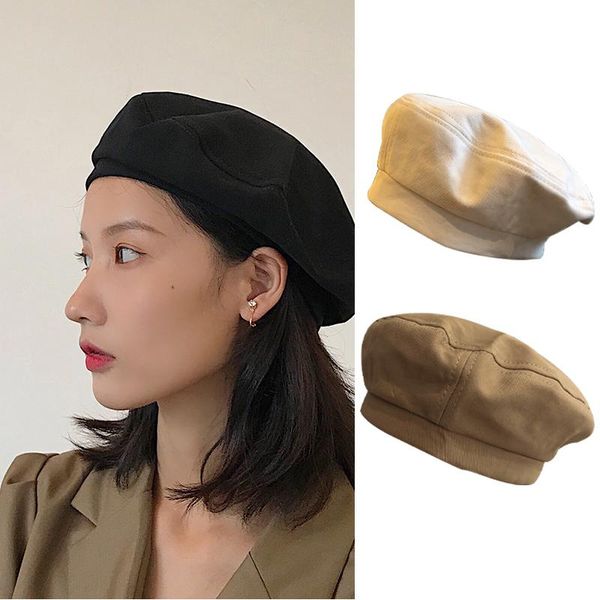 berets women girl beret french artist cotton breathable octagonal flat cap spring summer beanie hat vintage solid color hats, Blue;gray
berets women girl beret french artist cotton breathable octagonal flat cap spring summer beanie hat vintage solid color hats, Blue;gray