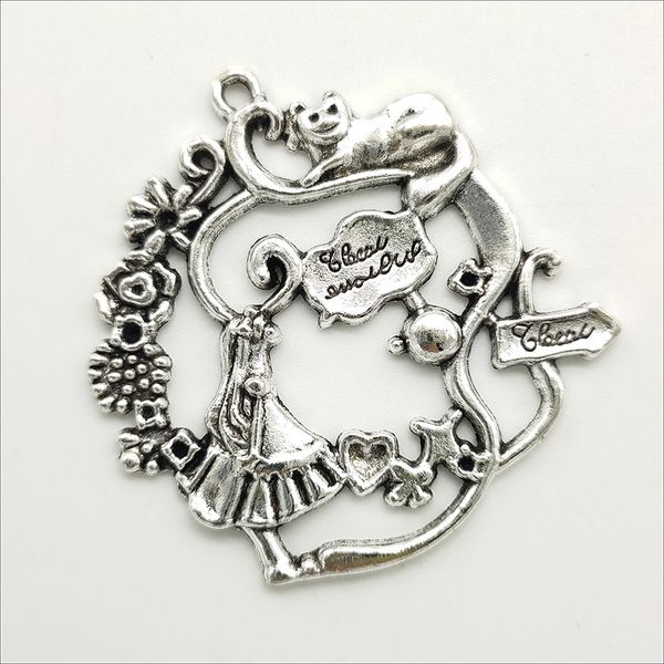 lot 30pcs alice in wonderland tibetan silver charms pendants for jewelry making earring necklace bracelet key chain accessories 41*40mm, Bronze;silver
lot 30pcs alice in wonderland tibetan silver charms pendants for jewelry making earring necklace bracelet key chain accessories 41*40mm, Bronze;silver