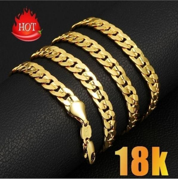 europe and america 6mm man women link 18kreal yellow solid gold plated men's necklace curb chain donot fade jewelry, Silver
europe and america 6mm man women link 18kreal yellow solid gold plated men's necklace curb chain donot fade jewelry, Silver
