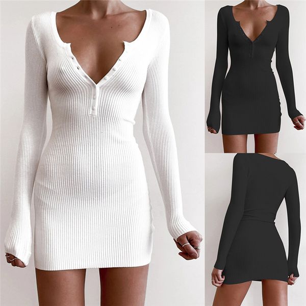 2021 new v neck party white sweater autumn long sleeve button casual mini knitted winter vintage slim solid women rcmz, Black;gray
2021 new v neck party white sweater autumn long sleeve button casual mini knitted winter vintage slim solid women rcmz, Black;gray