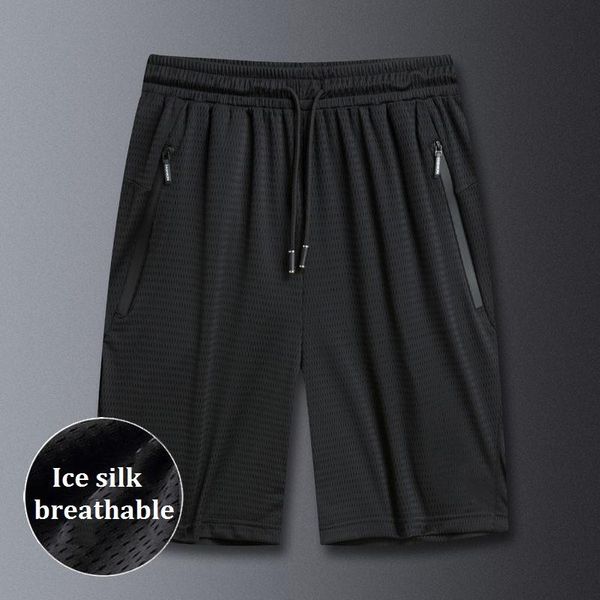 men's shorts summer fitness sports beach ice silk cool breathable zipper pocket men loose high stretch large size casual pants -40, White;black
men's shorts summer fitness sports beach ice silk cool breathable zipper pocket men loose high stretch large size casual pants -40, White;black
