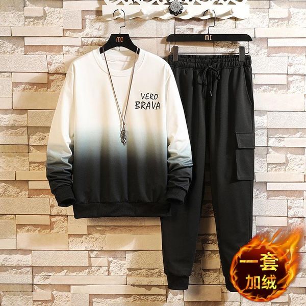 men's tracksuits men casual sets sweat suits matching spring autumn winter fashion trend plus velvet sweater ropa hombre clothing bc50t, Gray
men's tracksuits men casual sets sweat suits matching spring autumn winter fashion trend plus velvet sweater ropa hombre clothing bc50t, Gray