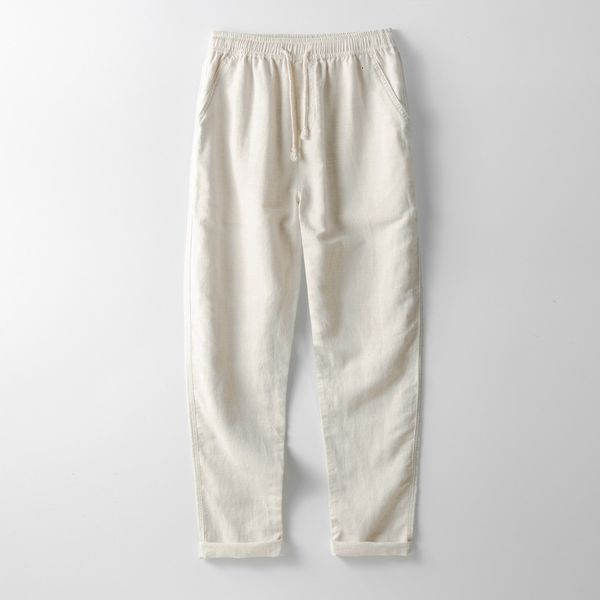 2021 new de linho e algodo casual masculinas soltas elstico meados da cintura compridas homens marca primavera outono calas s8st, Black
2021 new de linho e algodo casual masculinas soltas elstico meados da cintura compridas homens marca primavera outono calas s8st, Black