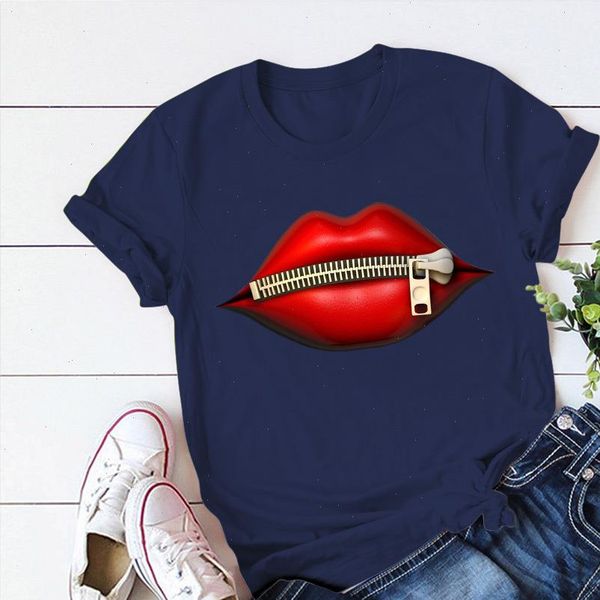 fashion womens casual sequins red lip t shirt cotton short sleeve t shirts vintage creativity zipper lips t shirt, White
fashion womens casual sequins red lip t shirt cotton short sleeve t shirts vintage creativity zipper lips t shirt, White