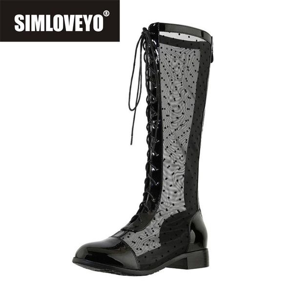 boots simloveyo 2021 women knee round toe 3.5cm block heels patchwork patent leather mesh dots stylish big size 43 b2471, Black
boots simloveyo 2021 women knee round toe 3.5cm block heels patchwork patent leather mesh dots stylish big size 43 b2471, Black