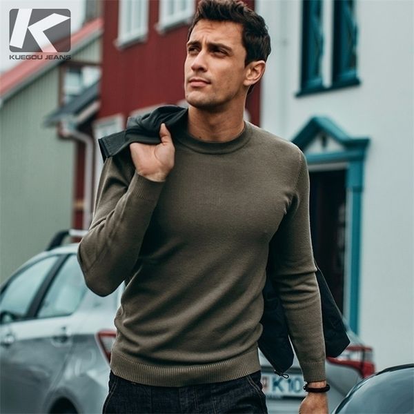 kuegou autumn cotton plain gray sweater men pullover casual jumper for male wear brand knitted korean style clothes 8921 201022, White;black
kuegou autumn cotton plain gray sweater men pullover casual jumper for male wear brand knitted korean style clothes 8921 201022, White;black