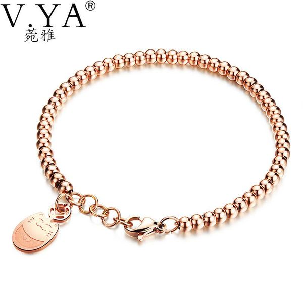 charm bracelets stainless steel cat rose gold silver color ball beaded chain animal 18cm bracelet for women female jewelry, Golden;silver
charm bracelets stainless steel cat rose gold silver color ball beaded chain animal 18cm bracelet for women female jewelry, Golden;silver