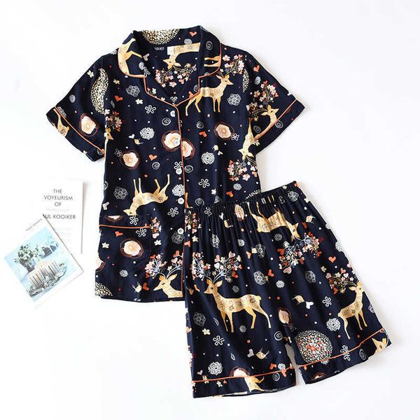 women's sleep lounge summer new women's pajamas thin section short-sleeved shorts large floral print pajamas home service ladies p
women's sleep lounge summer new women's pajamas thin section short-sleeved shorts large floral print pajamas home service ladies p
