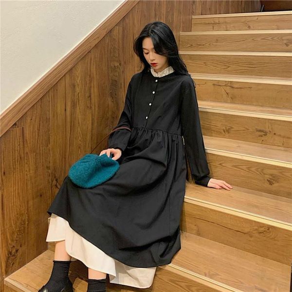 casual dresses women long sleeve preppy n style a-line patchwork button ruffled simple fashion all-match harajuku chic streetwear, Black;gray
casual dresses women long sleeve preppy n style a-line patchwork button ruffled simple fashion all-match harajuku chic streetwear, Black;gray