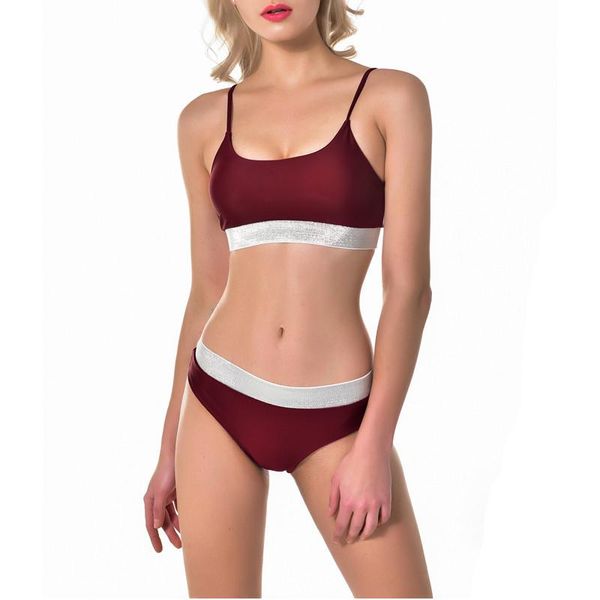 women's swimwear 2021 summer women solid bikini set push-up padded bra patchwork swimsuit triangle bather suit swimming biquini, White;black
women's swimwear 2021 summer women solid bikini set push-up padded bra patchwork swimsuit triangle bather suit swimming biquini, White;black