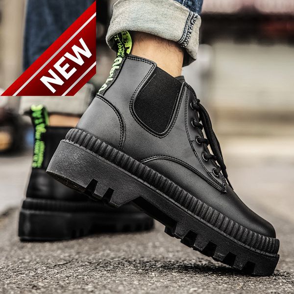 2021 autumn winter martin short boots british leather stitching men's thick bottom locomotive, Black
2021 autumn winter martin short boots british leather stitching men's thick bottom locomotive, Black