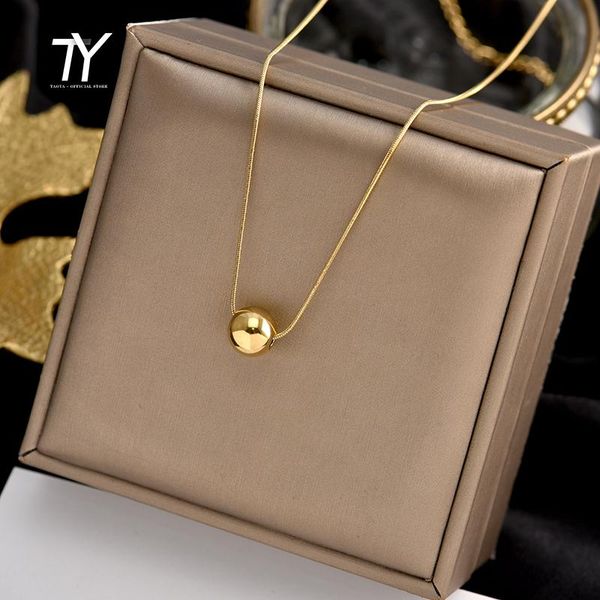 pendant necklaces classic simple ball titanium steel short necklace for woman korean fashion jewelry girl's accessories clavicle chain, Silver
pendant necklaces classic simple ball titanium steel short necklace for woman korean fashion jewelry girl's accessories clavicle chain, Silver