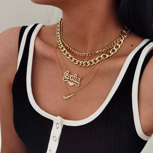 jewelry personality punk style element suit multi layer letter alloy necklace female, Silver
jewelry personality punk style element suit multi layer letter alloy necklace female, Silver
