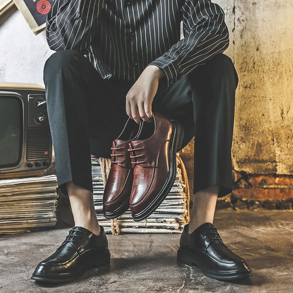 spring men's busins drs leather shoes wedding british lace up office casual fashion 2324-j, Black
spring men's busins drs leather shoes wedding british lace up office casual fashion 2324-j, Black