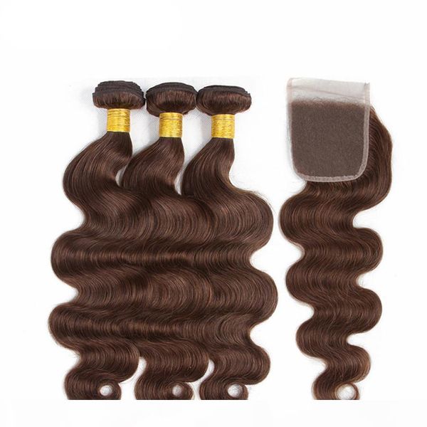 8a human hair bundles with closure 3 pcs brazilian virgin hair with closure body wave #4 brown hair bundles with swiss lace closures, Black;brown
8a human hair bundles with closure 3 pcs brazilian virgin hair with closure body wave #4 brown hair bundles with swiss lace closures, Black;brown
