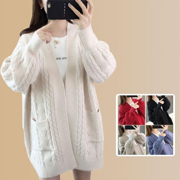 women's knits & tees oversized woman winter long thick cardigan 2021 fashion loose knitting outwear coat korean style solid color sweat, White
women's knits & tees oversized woman winter long thick cardigan 2021 fashion loose knitting outwear coat korean style solid color sweat, White