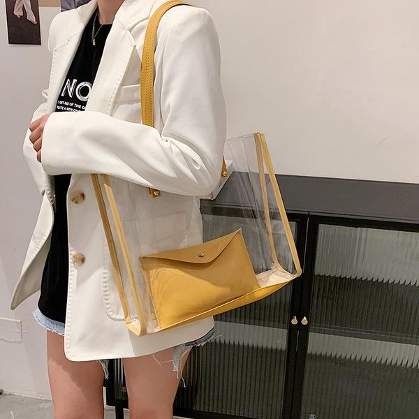 evening bags fashion women transparent composite shoulder shopping tote bag pure color pouch purse casual ladies large capacity handbags
evening bags fashion women transparent composite shoulder shopping tote bag pure color pouch purse casual ladies large capacity handbags