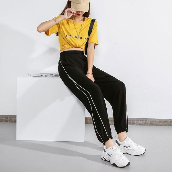 women's pants & capris summer ice silk thin black trousers section high waist wide-leg bloomers loose casual chiffon white bar, Black;white
women's pants & capris summer ice silk thin black trousers section high waist wide-leg bloomers loose casual chiffon white bar, Black;white