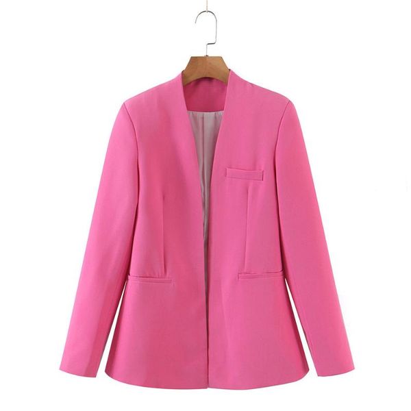 women's suits & blazers chyaowu pink small blazer jacket women 2021 long sleeve solid color autumn elegant office lady slim suit outer, White;black
women's suits & blazers chyaowu pink small blazer jacket women 2021 long sleeve solid color autumn elegant office lady slim suit outer, White;black