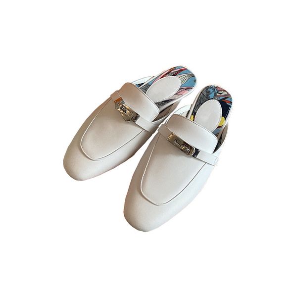 slippers leather flat bottom one foot push button baotou drag low heel high end muller shoes beach sandal women's leisure vacation lazy, Black
slippers leather flat bottom one foot push button baotou drag low heel high end muller shoes beach sandal women's leisure vacation lazy, Black