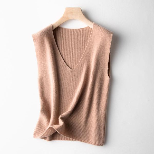 women's sweaters autumn winter elasticity cashmere sweater vest women sleeveless v-neck knitted female solid color casual tank pullove, White;black
women's sweaters autumn winter elasticity cashmere sweater vest women sleeveless v-neck knitted female solid color casual tank pullove, White;black