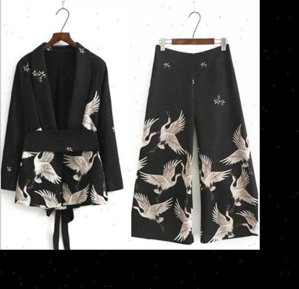 2021 spring autumn women sets white crane print eleg ant lady balzer pant suits fashionable with blet pants set wide leg pants
2021 spring autumn women sets white crane print eleg ant lady balzer pant suits fashionable with blet pants set wide leg pants