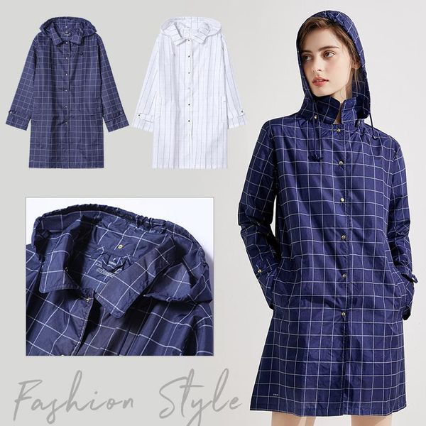 raincoats womens fashion blue white grid raincoat rainproof rain coat windbreaker for hiking touring
raincoats womens fashion blue white grid raincoat rainproof rain coat windbreaker for hiking touring