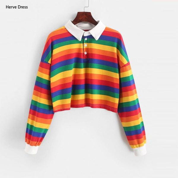 shirt women sweatshirt long sleeve rainbow color ladies hoodies with button striped korean style sweatshirt women, Black
shirt women sweatshirt long sleeve rainbow color ladies hoodies with button striped korean style sweatshirt women, Black