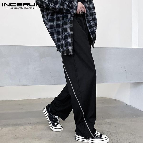 fashion patchwork straight trousers incerun men leisure solid color pants man casual zipper pantalones loose button bottoms 5xl, Black
fashion patchwork straight trousers incerun men leisure solid color pants man casual zipper pantalones loose button bottoms 5xl, Black