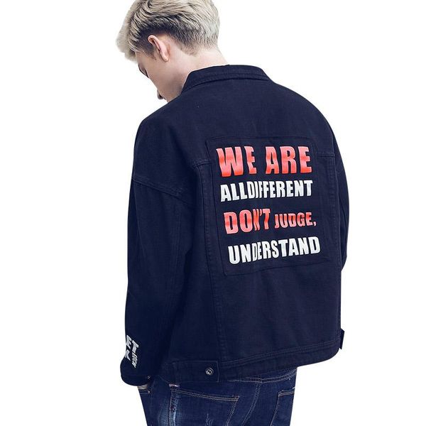 men's jackets fanzhuan 2021 spring denim jacket cotton europe male man autumn letter design 820001, Black;brown
men's jackets fanzhuan 2021 spring denim jacket cotton europe male man autumn letter design 820001, Black;brown