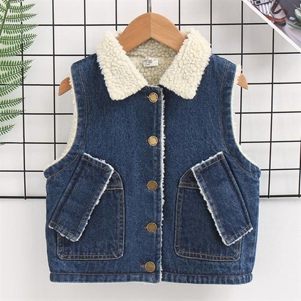 jackets children's fleece denim vest blue single-breasted wool blend jacket slim-fit formal wear winter boy and girls thick, Blue;gray
jackets children's fleece denim vest blue single-breasted wool blend jacket slim-fit formal wear winter boy and girls thick, Blue;gray