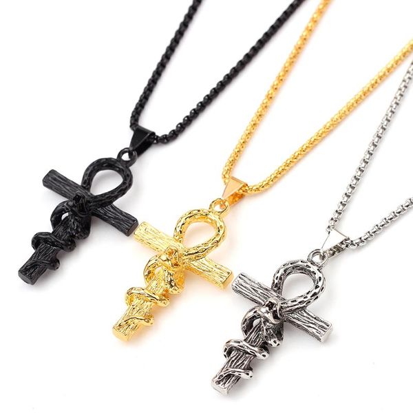 pendant necklaces hip hop gothic cross snake for men titanium steel punk necklace jewelry long chain choker accessories gifts, Silver
pendant necklaces hip hop gothic cross snake for men titanium steel punk necklace jewelry long chain choker accessories gifts, Silver