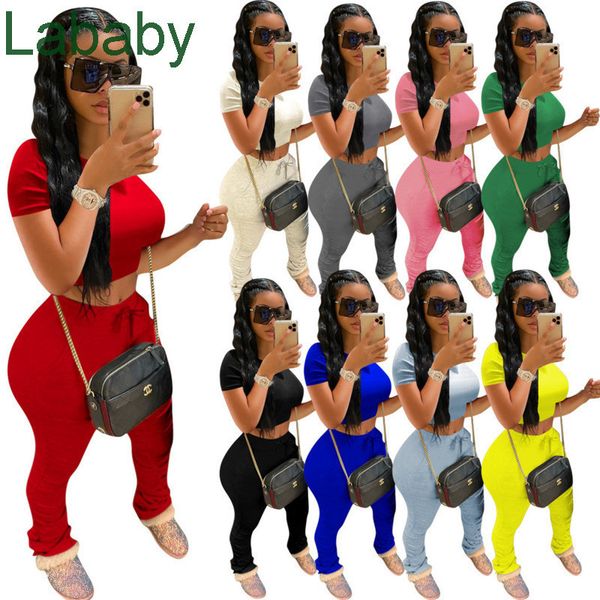 women two piece set summer fashion solid color trousers casual sports suit designer short sleeve tight pants jogging tracksuit 2021, White
women two piece set summer fashion solid color trousers casual sports suit designer short sleeve tight pants jogging tracksuit 2021, White