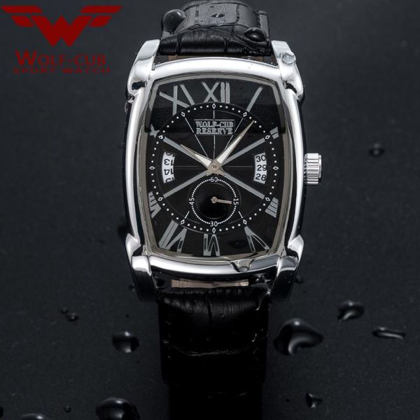 wristwatches wolf-cub wrist watch men clock male relogio masculino erkek kol saati square silver business quartz leather, Slivery;brown
wristwatches wolf-cub wrist watch men clock male relogio masculino erkek kol saati square silver business quartz leather, Slivery;brown